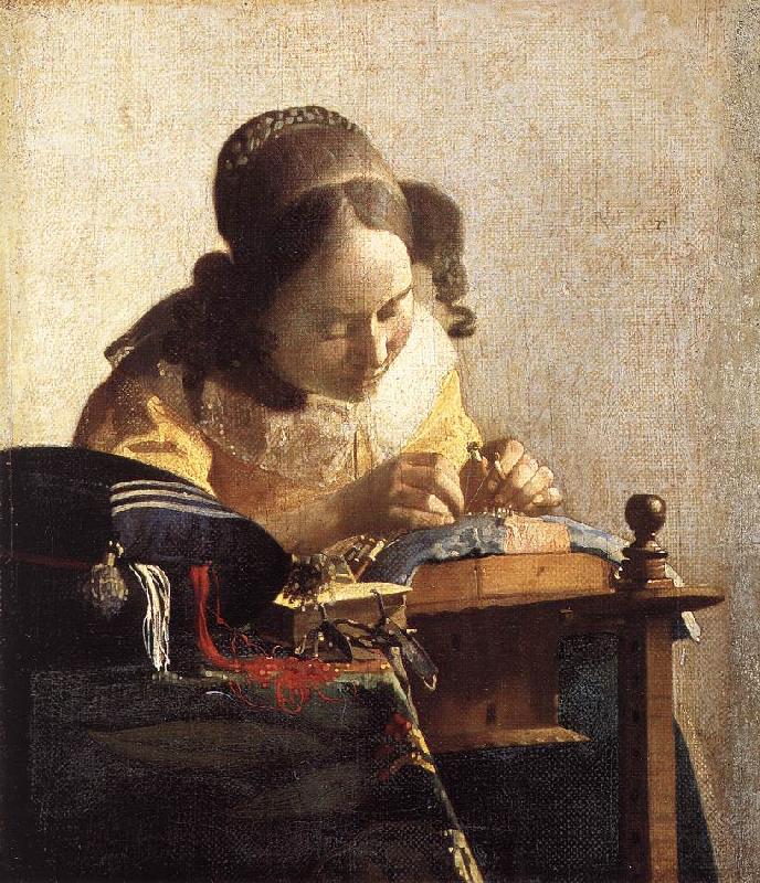 VERMEER VAN DELFT, Jan The Lacemaker er